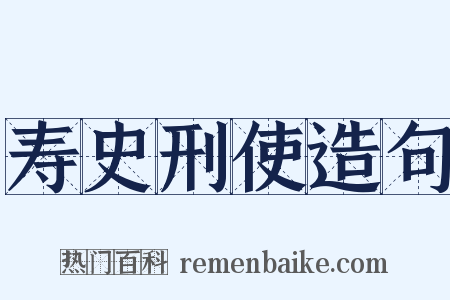 寿史刑使造句是什么意思的图片